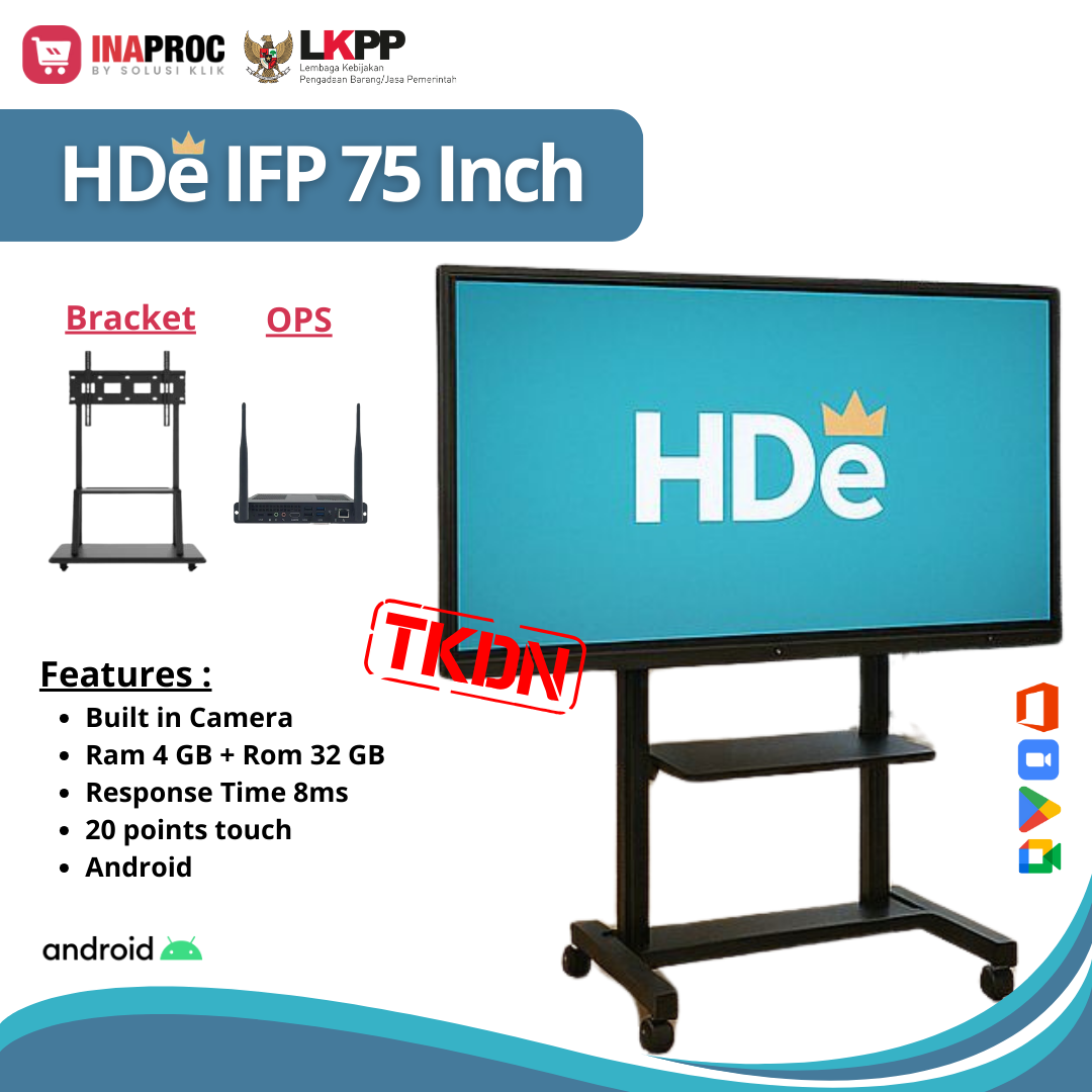 HDE Monitor lnteraktif 75 lnch 4-32GB
